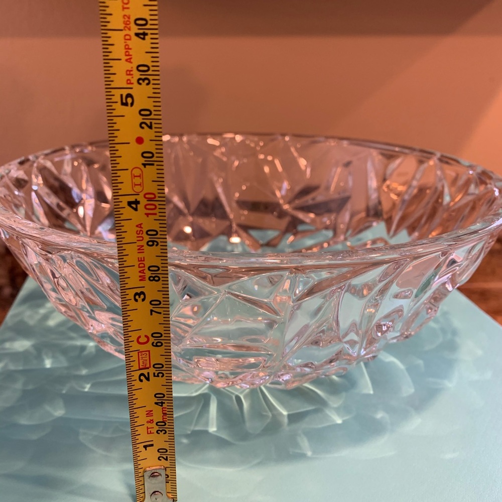 Tiffany and Co. rock cut crystal bowl. 9 inches in